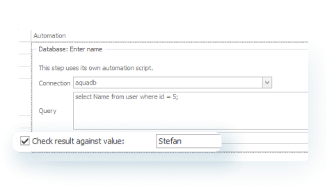 Verify MSSQL query results