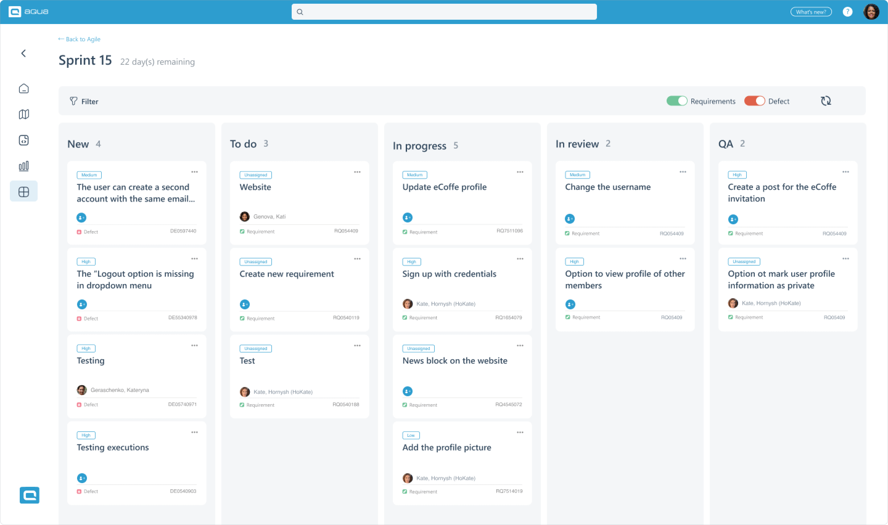 Plan and coordinate each step of your project, follow the SCRUM process with our Agile boards