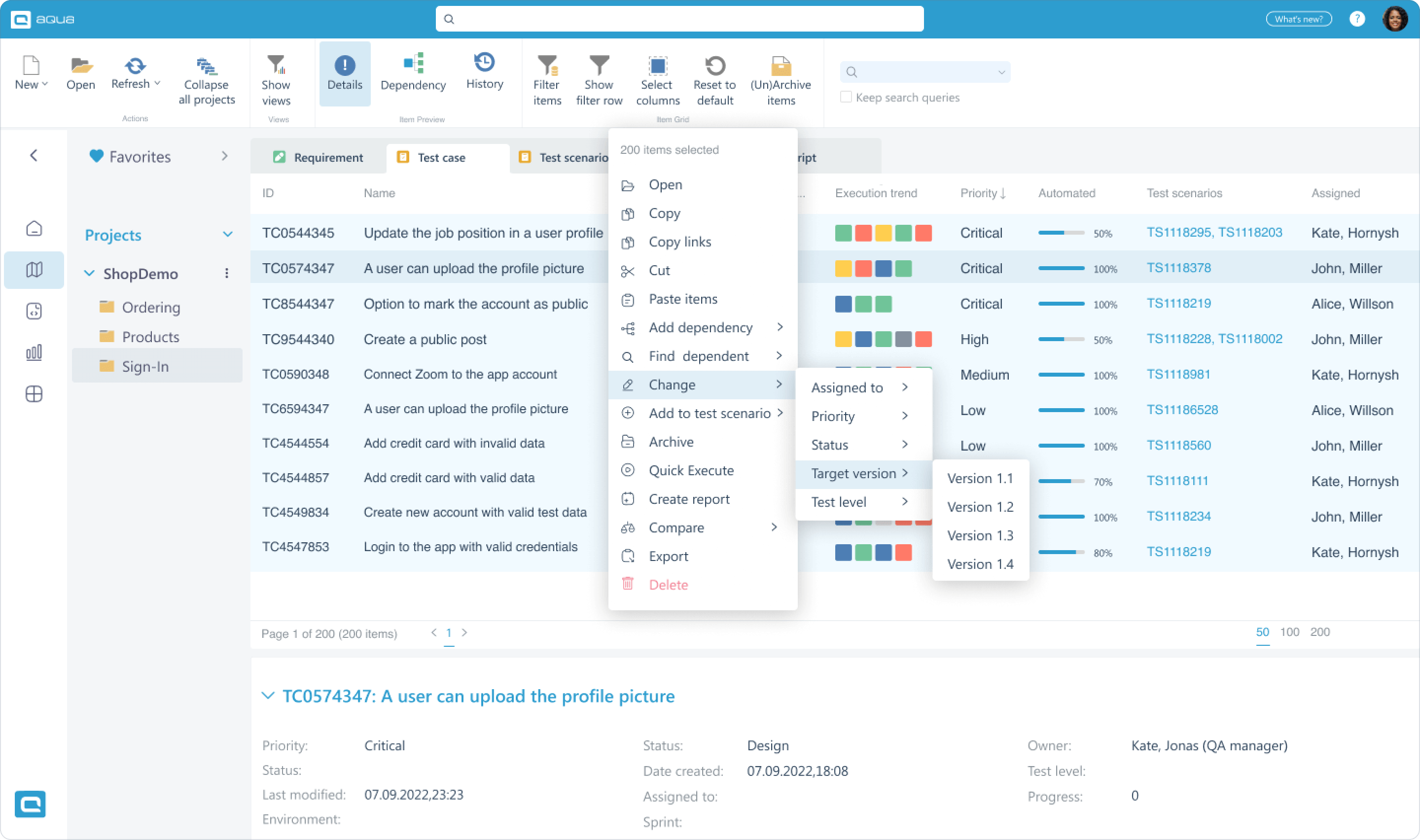 Run nested test cases