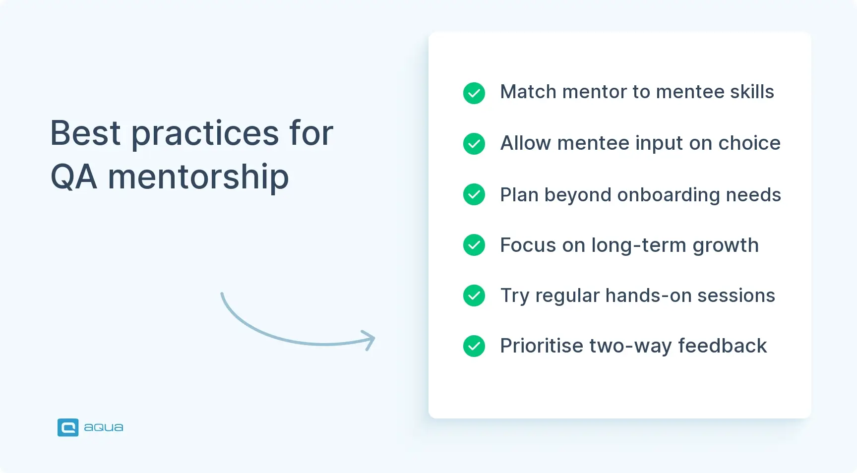 Best practices for QA mentorship