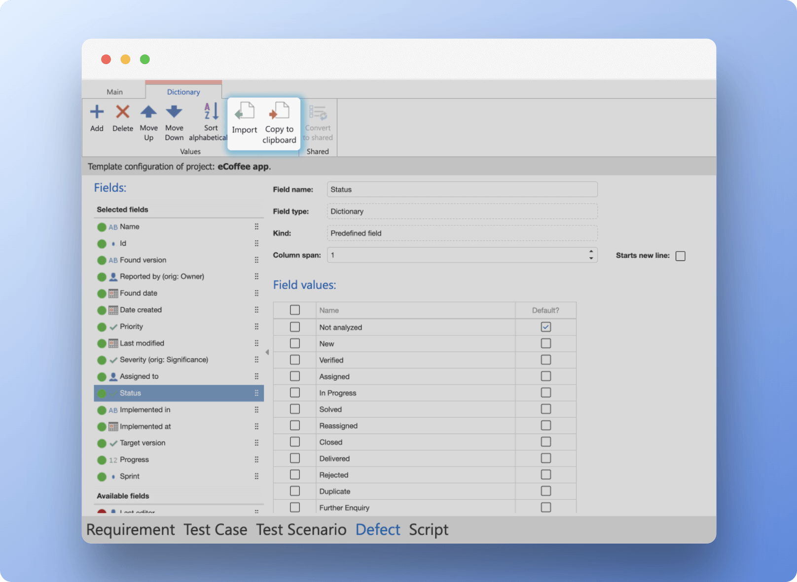 aqua Import & Copy to Clipboard