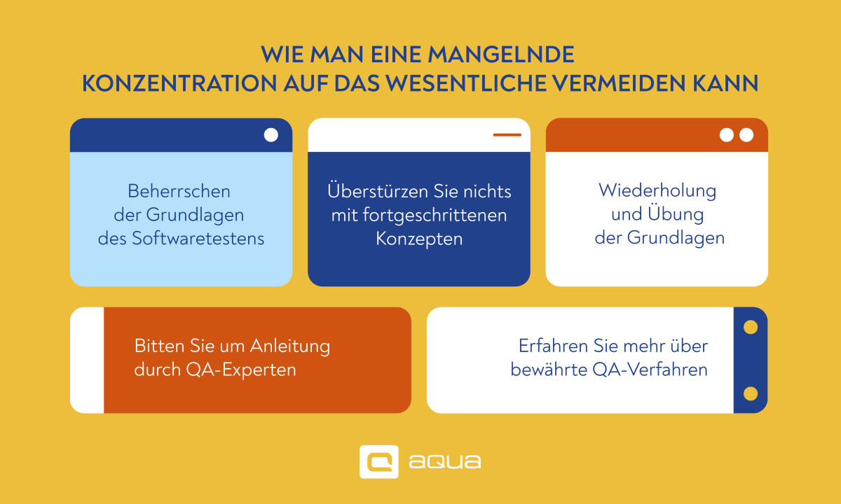 Vermeiden Sie häufige QA-Fehler