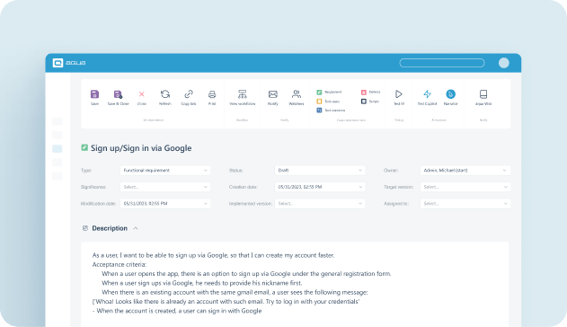 Cover entire requirements with AI