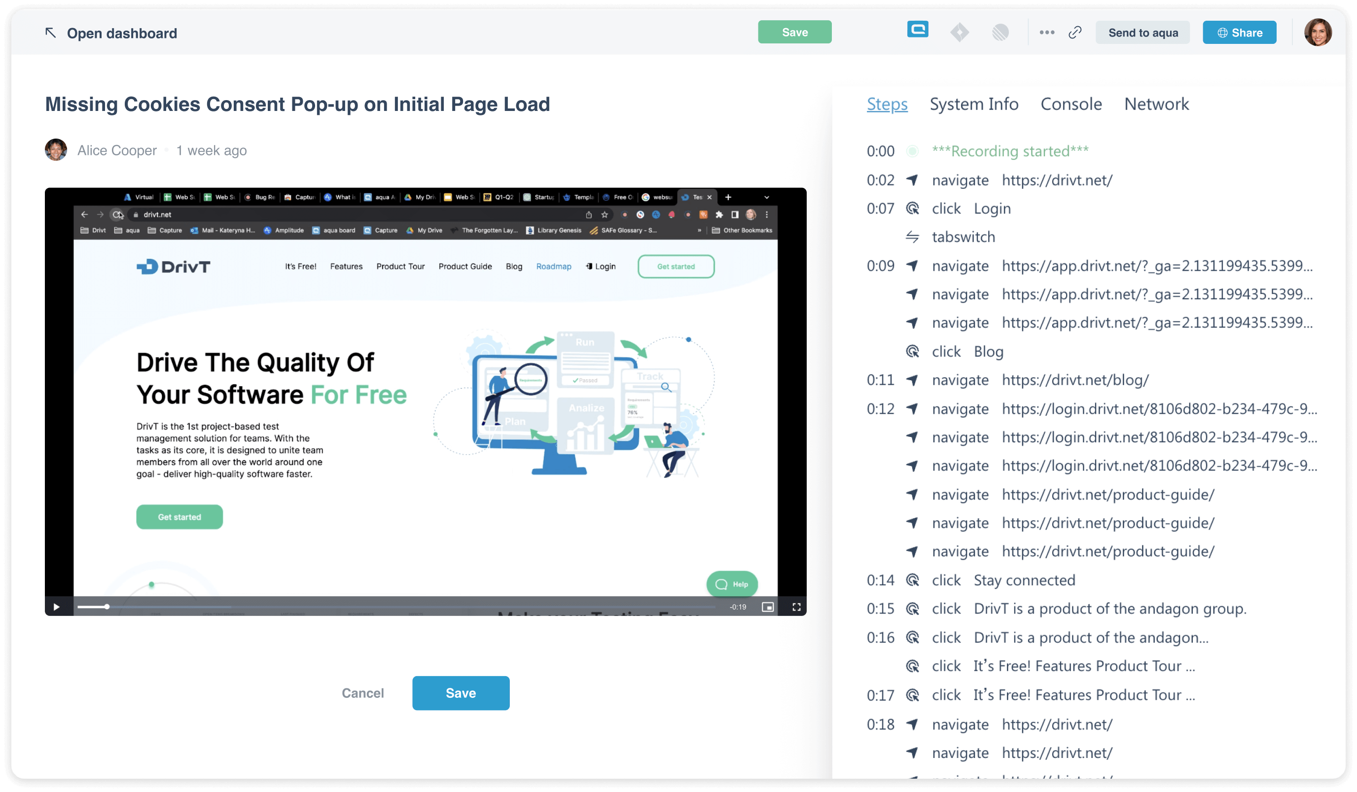 Make simple but very visual bug reports