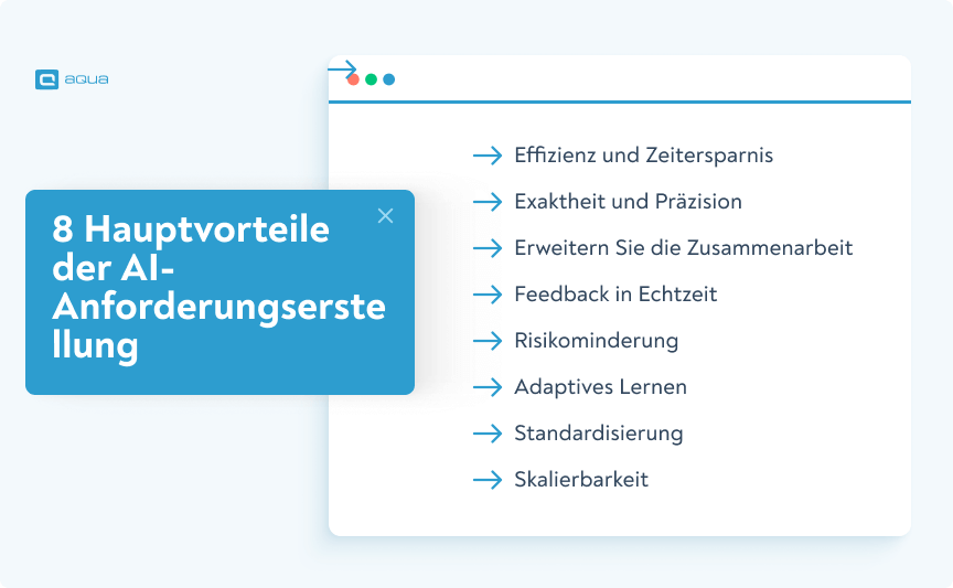 8 Hauptvorteile der AI-Anforderungserstellung