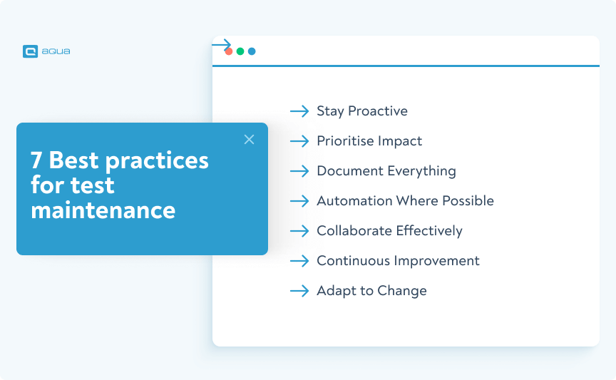 Best practices for test maintenance