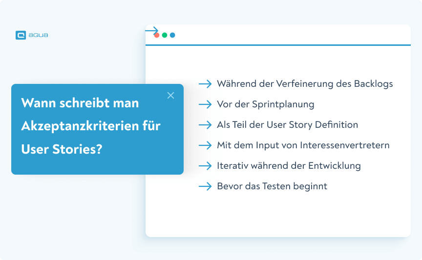 Wann sollten Akzeptanzkriterien für User Stories geschrieben werden?