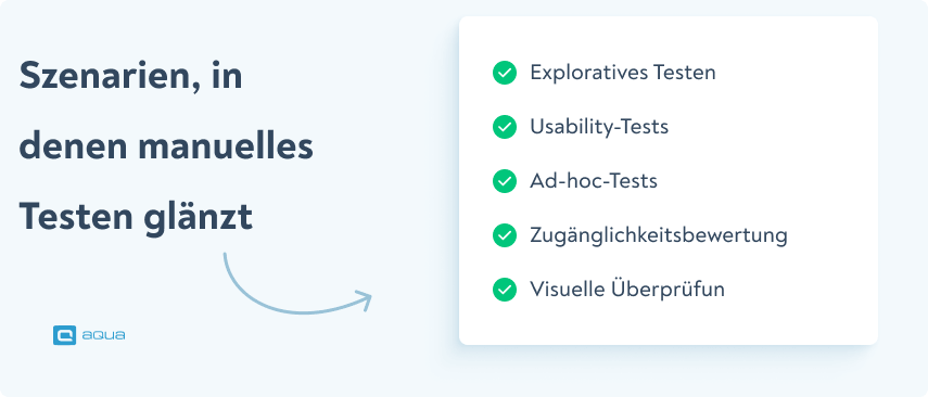 Szenarien, in denen manuelles Testen glänzt
