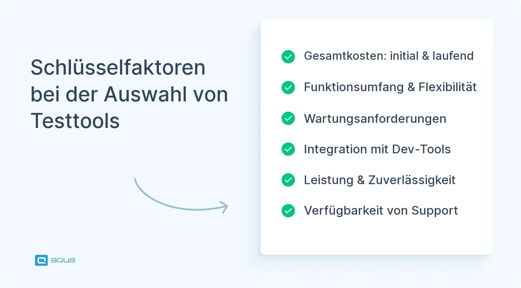 Schlüsselfaktoren bei der Auswahl von Testtools